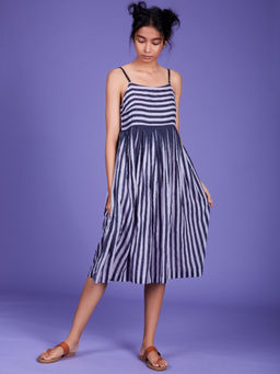 Mati - Lavender Stripes Anika Aakaar Dress - Customisable