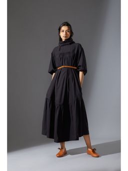 Mati - Black Solid Dress