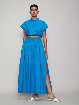Mati - New Sphara Skirt and Crop Top - Blue (Set of 2)
