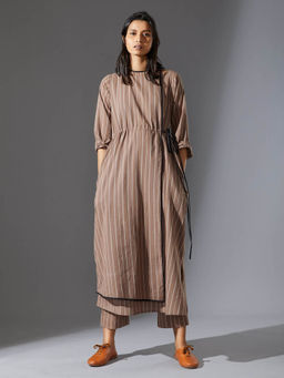 Mati - Beige Stripes Tunic and Pant (Set of 2)