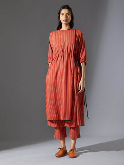 Mati - Orange Stripes Tunic and Pant (Set of 2)