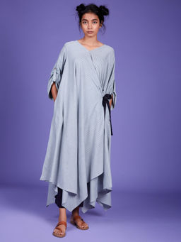 Mati - Powder Blue Stripes Tara Aakaar Tunic - Customisable