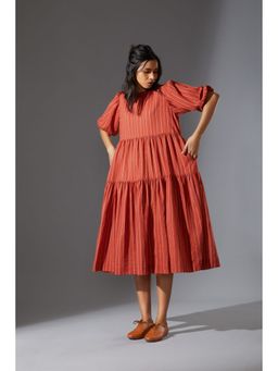 Mati - Orange Stripes Dress
