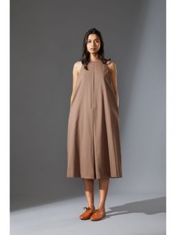 Mati - Beige Solid Dress