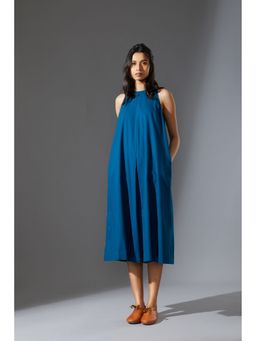 Mati - Blue Solid Dress