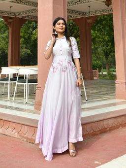 Mulmul - Anshika Flared Long Shirt Dress
