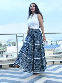 Mulmul - By Aerabella Marilee Tiered Skirt & Wrap Shirt