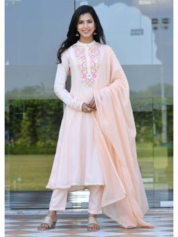 Mulmul - Izna Embroidered Suit (Set of 3)