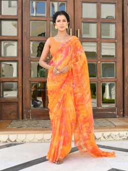 Mulmul.com - Begonia Chiffon Saree