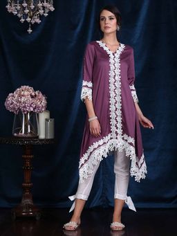 Mulmul - Cotton Embroidered Rosemary Kurta