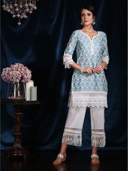 Mulmul - Cotton Embroidered Ivy Kurta