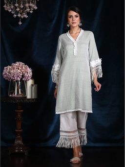 Mulmul - Cotton Embroidered Poppy Kurta