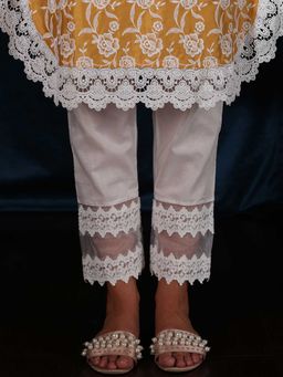 Mulmul - Cotton Double Lace Pants