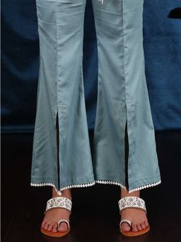 Mulmul - Cotton Slit Bell Bottoms