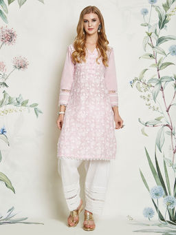 Mulmul - Carnation Pink Kurta