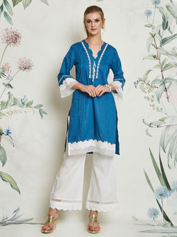 Mulmul - Orchid Blue Kurta