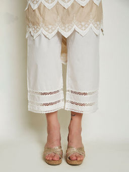 Mulmul - White Insert Pant