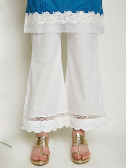 Mulmul - Scallop White Pants
