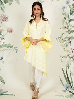 Mulmul - Nargis Yellow Kurta
