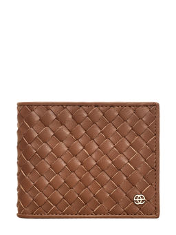 Eske - Theo Bi-Fold Leather Men's Wallet Tan Braided