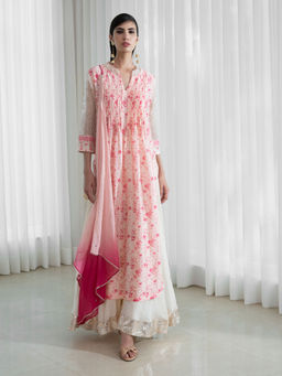 MANDIRA WIRK - Pink Kurta (Set of 3)