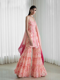 MANDIRA WIRK - Pink Kurta (Set of 3)