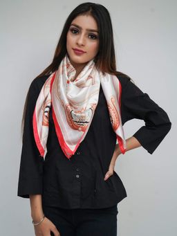 Mizash - Silk Satin, Printed Soft Scarf