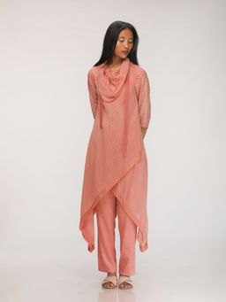 Myoho - Pink Chevron Bias Kurta