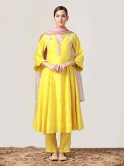 Myoho - Lime Princess Cut Kurta