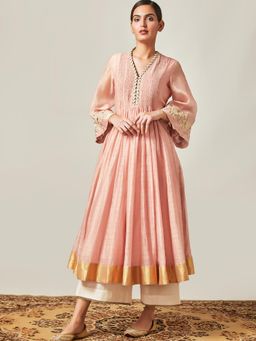 Myoho - Rose Pink Embroidered Kurta