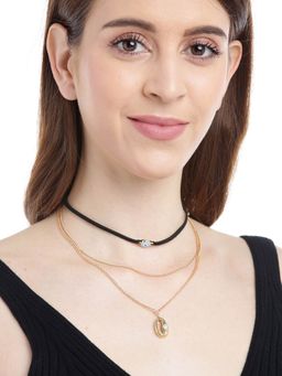 Blueberry - Gold Mixed Metal Necklace