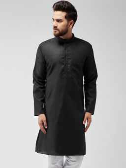 SOJANYA - Cotton Blend Black Only Long Kurta
