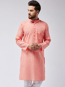 SOJANYA - Cotton Blend Orange Only Long Kurta