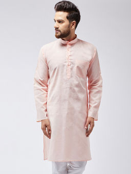 SOJANYA - Cotton Blend Peach Only Long Kurta