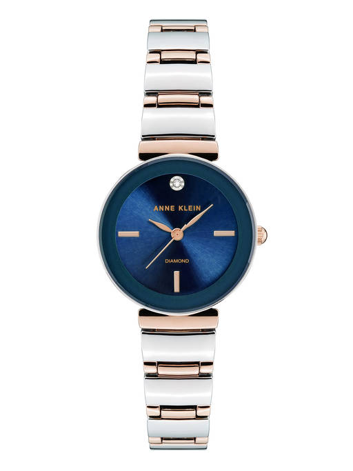 Buy Anne Klein Blue Dial Two-Tone Diamond Watch For Women Online display picture 1