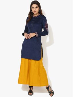 Lakshita - Navy Blue Embroidery Kurti