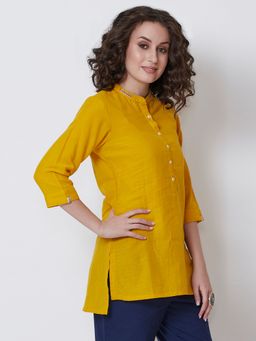 Biba - Mustard Solid Short Tunic