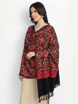 Zamour - Black Embroidered Stole