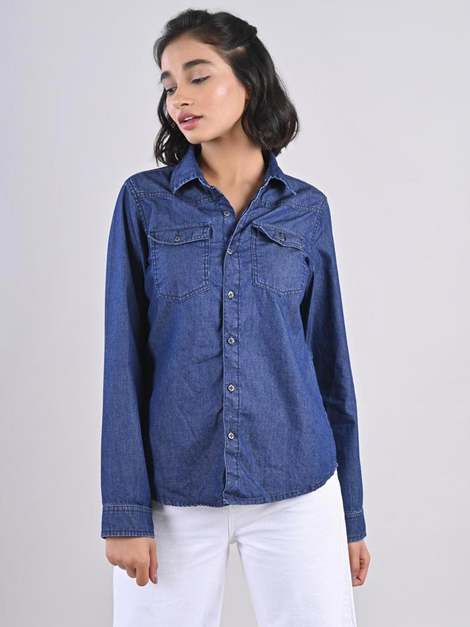 Buy FREAKINS Dark Denim Shirt (XS 