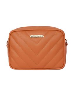 Bagsy Malone - Vegan Leather Textured Sling Bag - Mustard