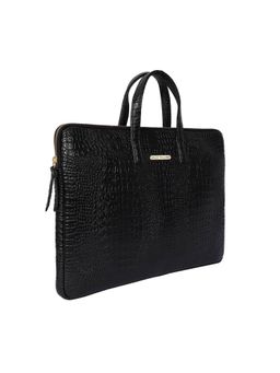 Bagsy Malone - Vegan Leather Crocodile Print Unisex Laptop Bag