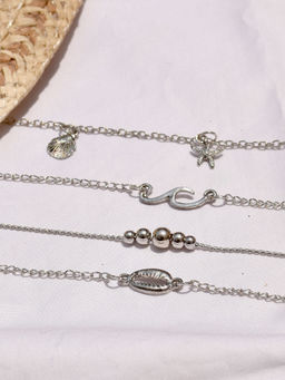 Joker and Witch - Take Me To The Beach Silver Anklet