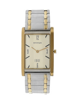 Titan - Gold Rectangle Analog Watch -NH1043BM01A