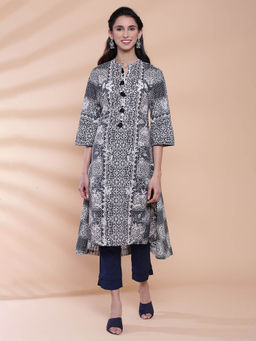 Biba - Black Printed Kurta
