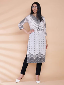 Biba - Natural Printed Kurta