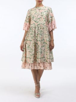 Nikasha - Bloom Salmon Pink Bibi Jaal Dress - Customisable