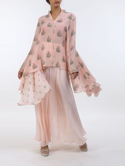 Nikasha - Bloom Salmon Crepe Salwar Suit - Customisable (Set of 2)