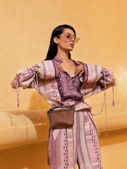 Nikita Mhaisalkar - Lilac Floss Print Top