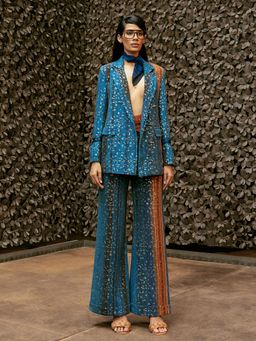 Nikita Mhaisalkar - Midnight Stroke Print Pant Suit