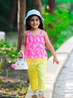 Fairies Forever - Fairiesforever Pink Printed Top With Pant (Set of 2)